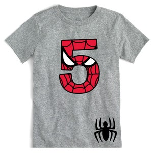 Spider Birthday Shirt T-SHIRT with Custom Name Spider Birthday 5