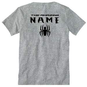 Spider Birthday Shirt T-SHIRT with Custom Name Spider Birthday image 5
