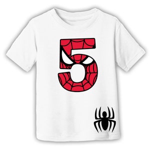 Spider Birthday Shirt T-SHIRT with Custom Name Spider Birthday image 6