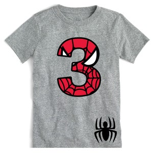 Spider Birthday Shirt T-SHIRT with Custom Name Spider Birthday 3