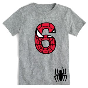 Spider Birthday Shirt T-SHIRT with Custom Name Spider Birthday 6