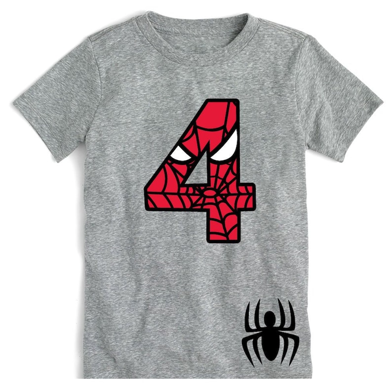 Spider Birthday Shirt T-SHIRT with Custom Name Spider Birthday 4