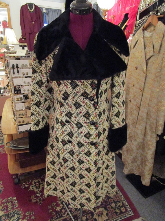 Vintage Tapestry Coat and Skirt Set