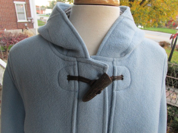 Lands End Blue Hooded Ladies Coat - image 3