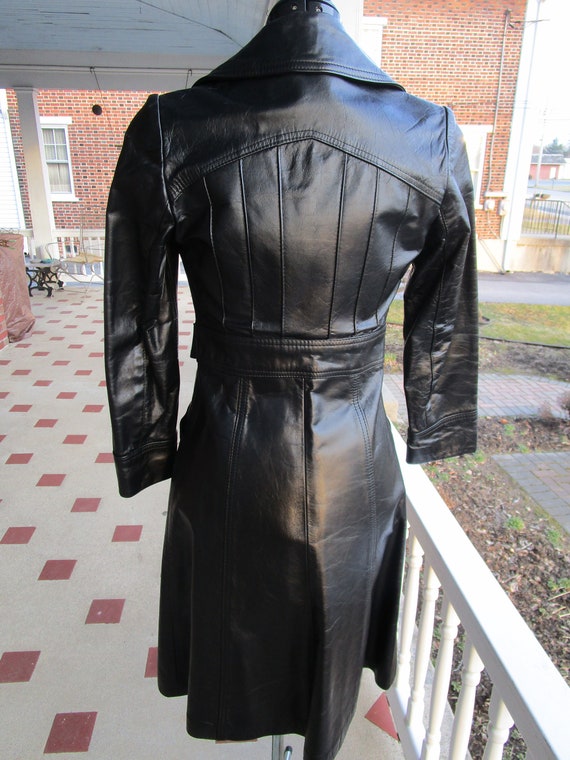 Vintage 1970s Ladies "Olympic USA" Black Leather … - image 3