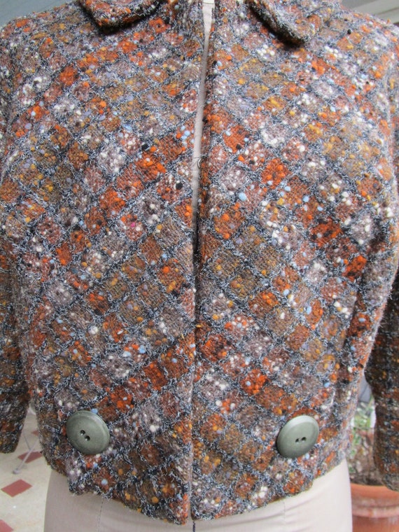 Vintage Women's Wool Tweed Cropped Jacket - image 3