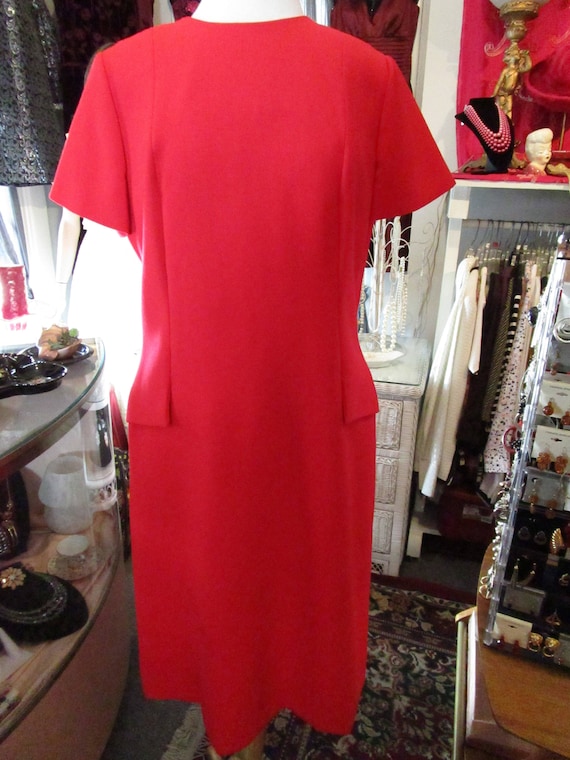 Vintage Nat Kaplan Red Wool Dress