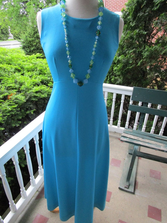 Vintage 1960s "Lesley Fay" Turquoise Dress - image 4