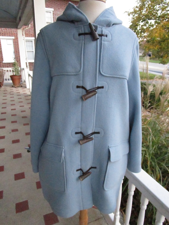 Lands End Blue Hooded Ladies Coat