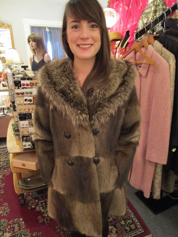 Vintage beaver fur shop coat