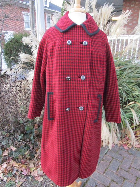 Vintage 1950/60s "Holly Check" Ladies Coat - image 1