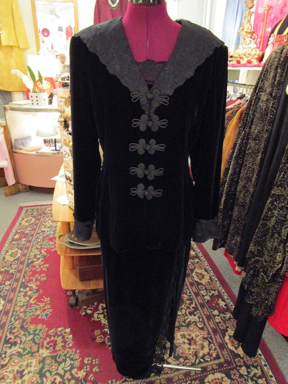 Jenna Three Piece Black Velvet Outfit