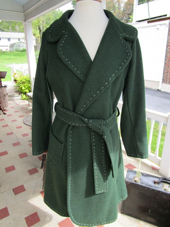 1960s Hand Tailored Ladies Wrap Coat