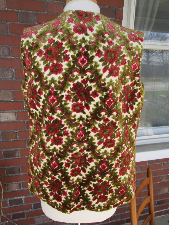 Vintage 1960s Ladies Tapestry Vest - image 2