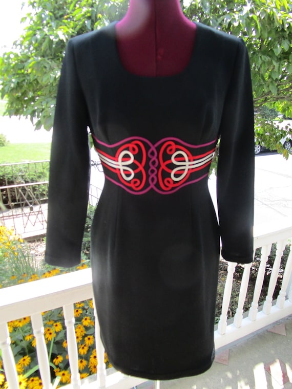 Vintage "Monique of Paris" Classic Black Dress