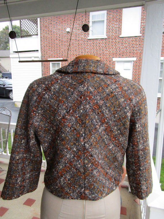 Vintage Women's Wool Tweed Cropped Jacket - image 2