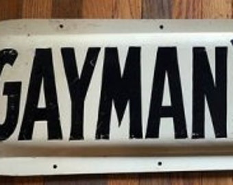 51.5 Inches Long Gayman’s Cut Rate Painted Metal Sign Circa 1960’s