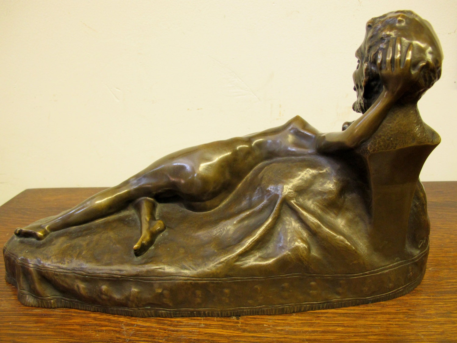 1920 Max Drah Signed Bronze Statue Drunk Woman Embracing the - Etsy