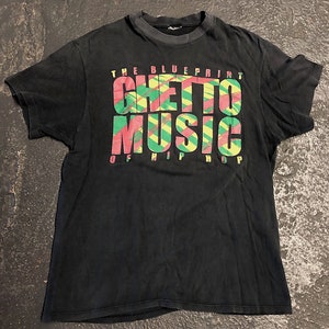 Original Concert Shirt The Blue Print of Hip Hop Ghetto Music BDP Boogie Down Productions KRS 1 Black T-shirt