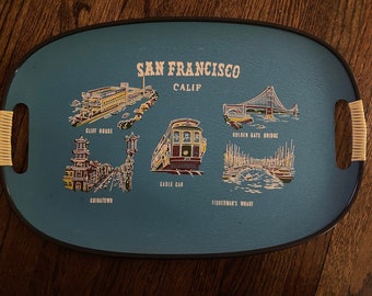 Vintage Fiberglass Souvenir Tray San Francisco