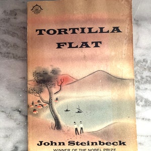 vintage 1963 edition rare softcover copy of john steinbeck’s tortilla flat