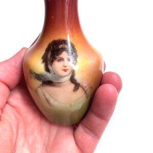 antique porcelain portrait vase queen louise of prussia heubach germany