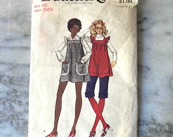 vintage butterick pattern 6873 smock pattern