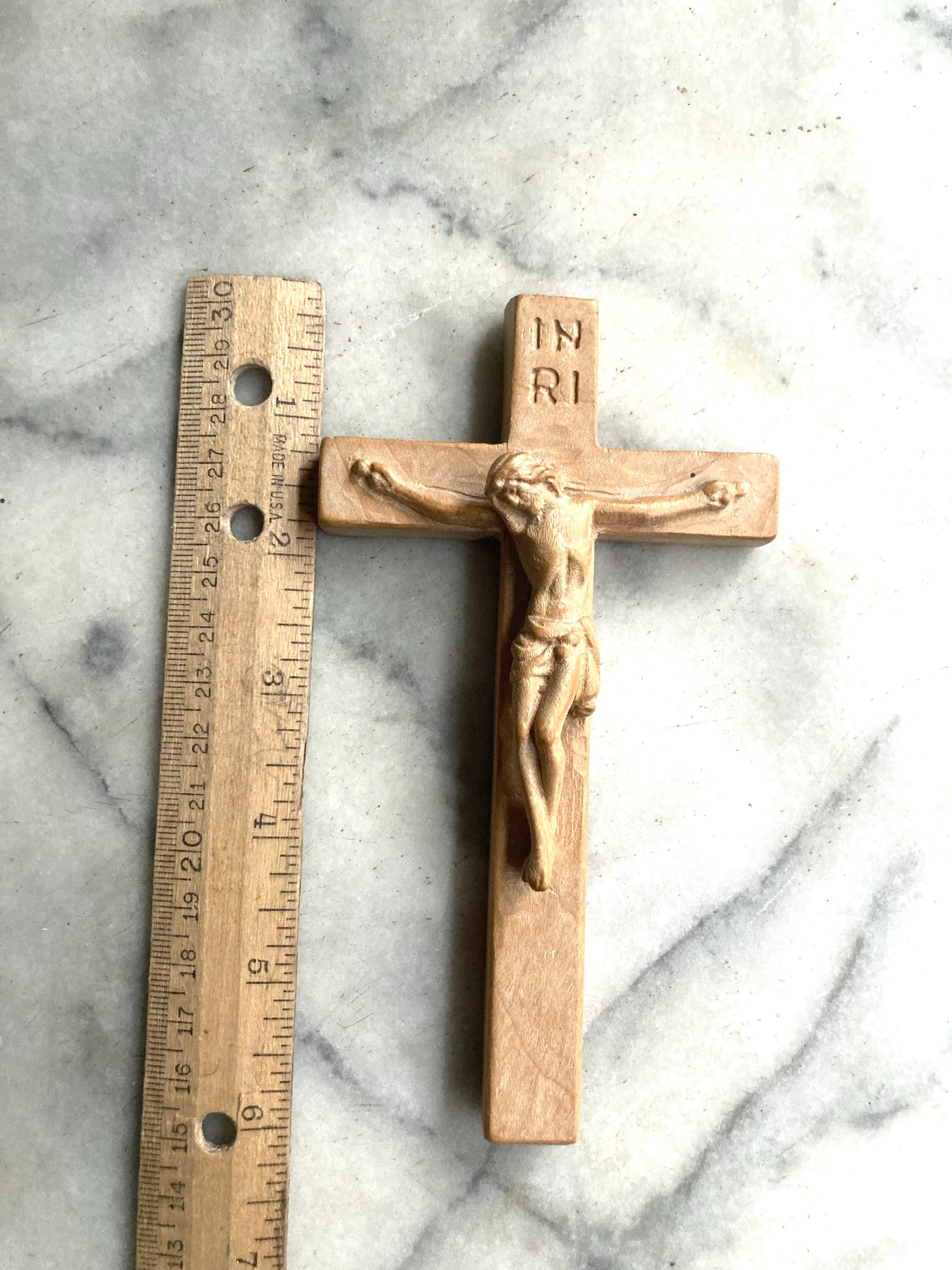 Carved Wooden Crucifix From Italy | Etsy