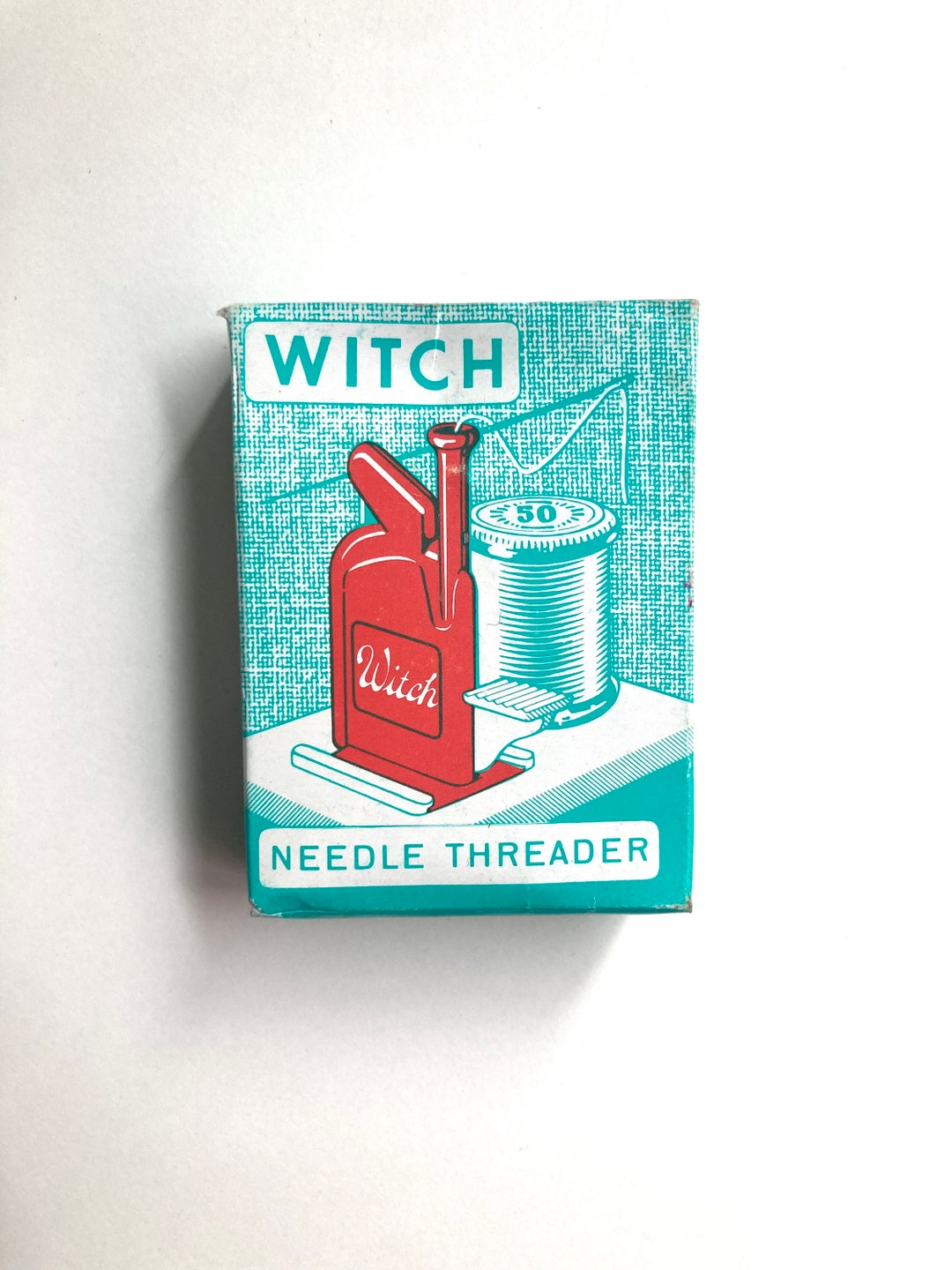 Vintage witch Needle Threader in Box With Instructions Etsy