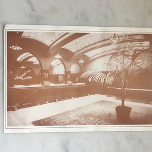 vintage portland oregon huber’s restaurant advertisement postcard