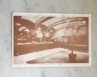 vintage portland oregon huber’s restaurant advertisement postcard