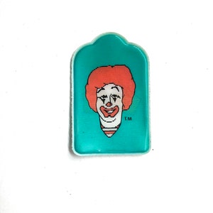 rare tiny ronald mcdonald finger puppet with lenticular movement playing peek-a-boo