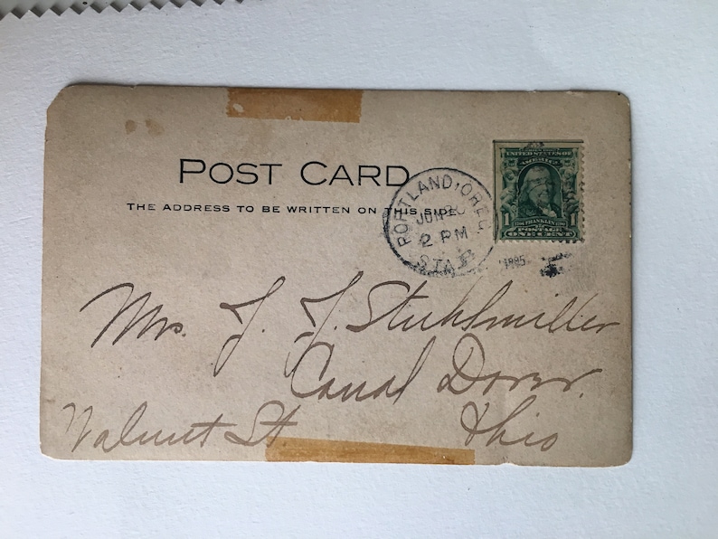 incredible antique postcard from 403 larrabee st in portland oregon sender includes note marking their room in picture