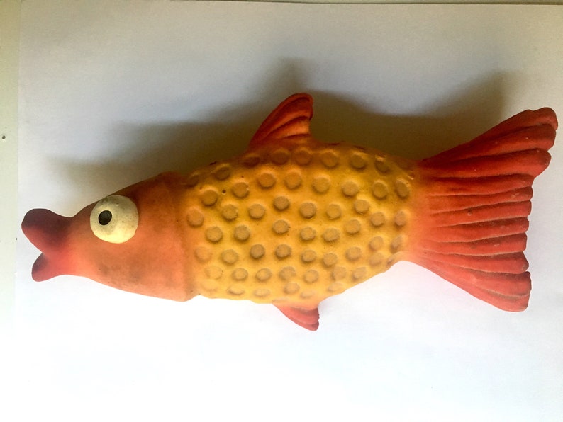 vintage rubber fish coin purse with zipper