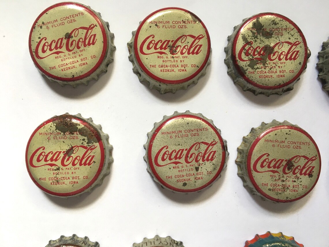 Vintage Cork Insulated Cocacola Coke Bottle Caps Dads Root Etsy