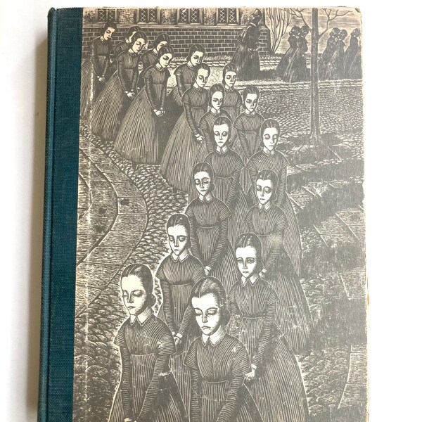 rare antique book bronte’s jane eyre hardback book 1943 illustrated by fritz eichenberg lovely illustrated cover