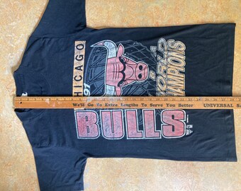 Vintage Chicago Bulls 1991 Nba World Champions Threadbare