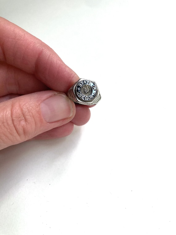 vintage state of oregon ring, adjustable band