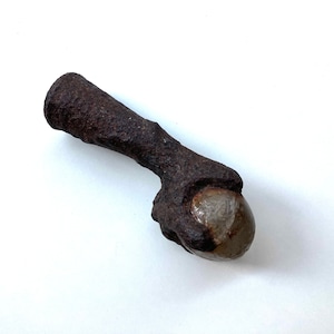 vintage cast iron claw and ball stool end, large size, over 5”