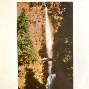 vintage souvenir postcard multnomah falls