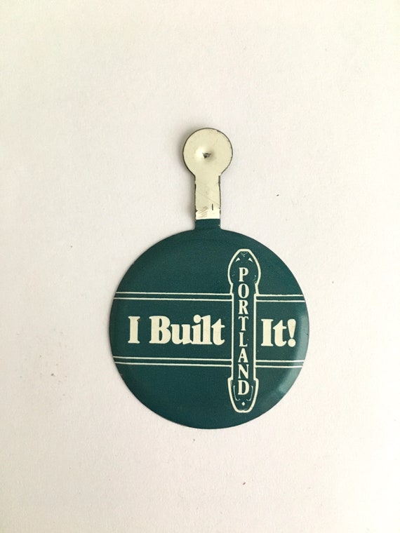 portland oregon fold over pinback button - image 2