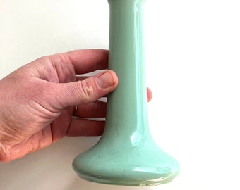 vintage mid century jade green hall bud vase made in the USA