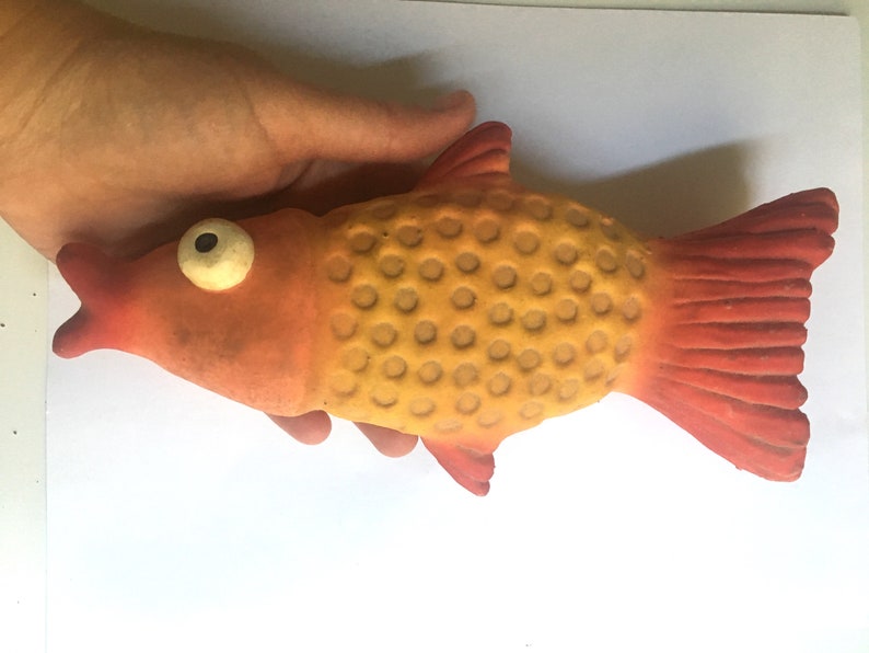 vintage rubber fish coin purse with zipper