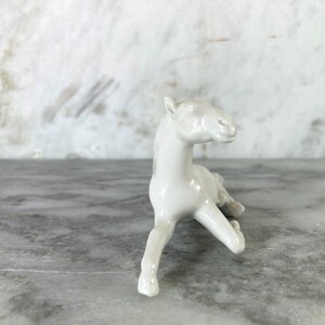 white porcelain horse statue