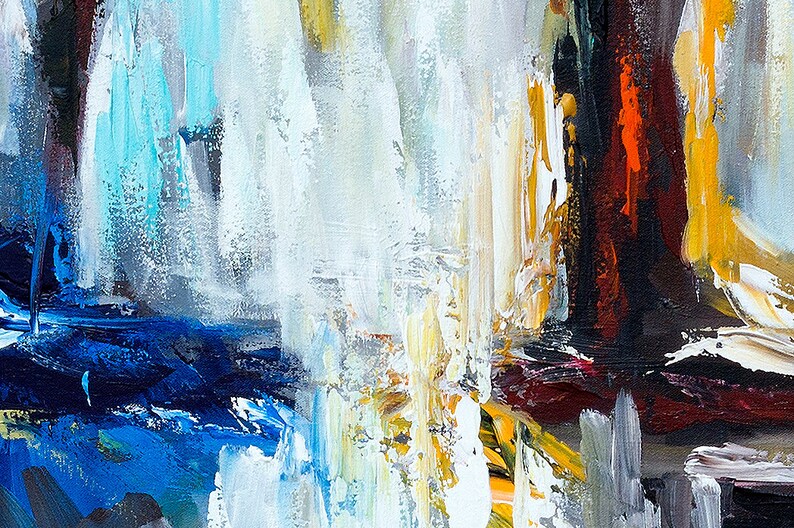 Blue Large painting Abstract painting Abstract Art on Etsy