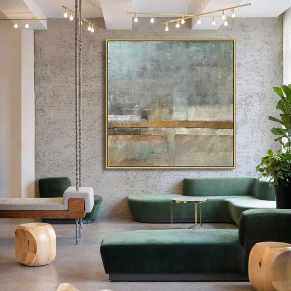 Large Abstract Painting Original | Minimalist Textured Neutral Wall Art Canvas