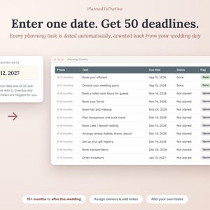 Wedding Planner Spreadsheet and Wedding Newspaper Program Bundle, Budget Tracker, Google Sheets & Slides, Excel, PowerPoint image 3