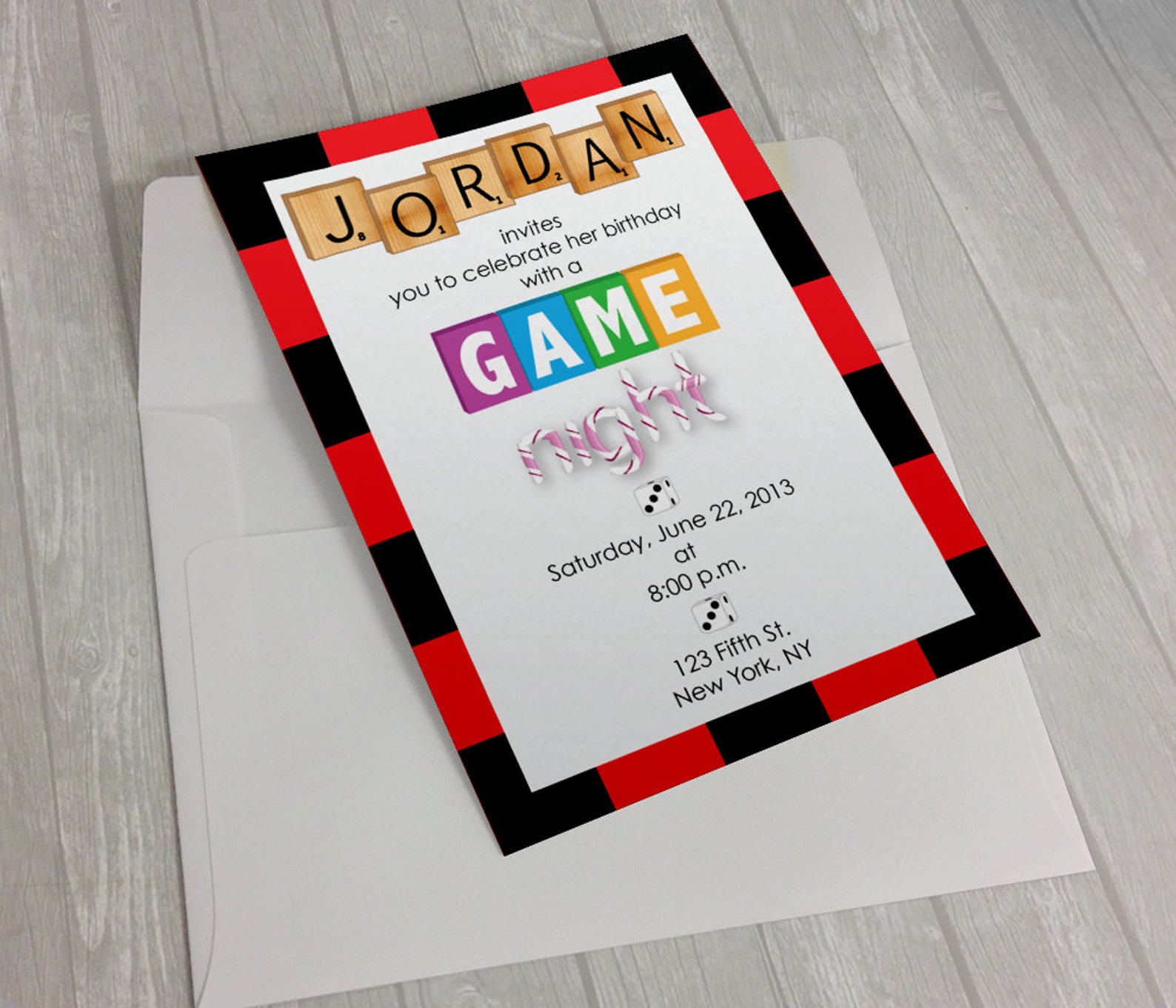 Printable Game Night Party Invitation Etsy
