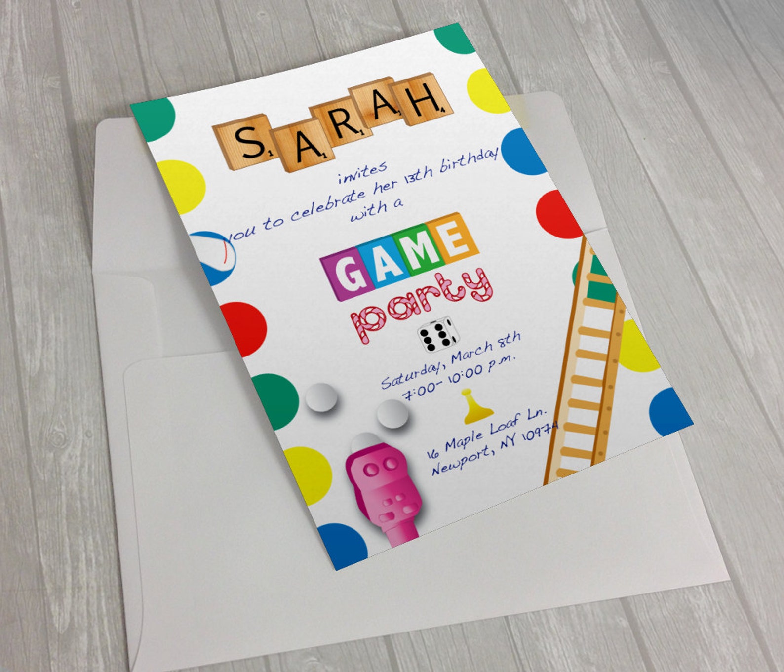 Printable Game Night Party Invitation Etsy