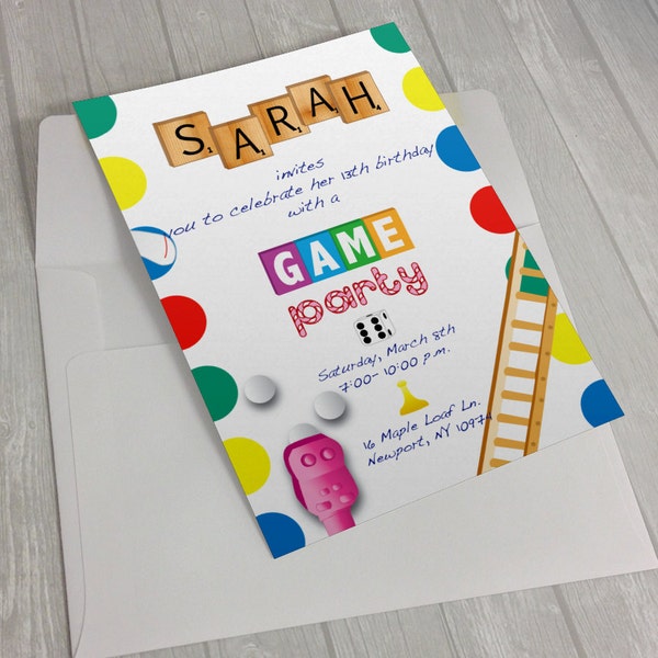 Printable Game Night Party Invitation